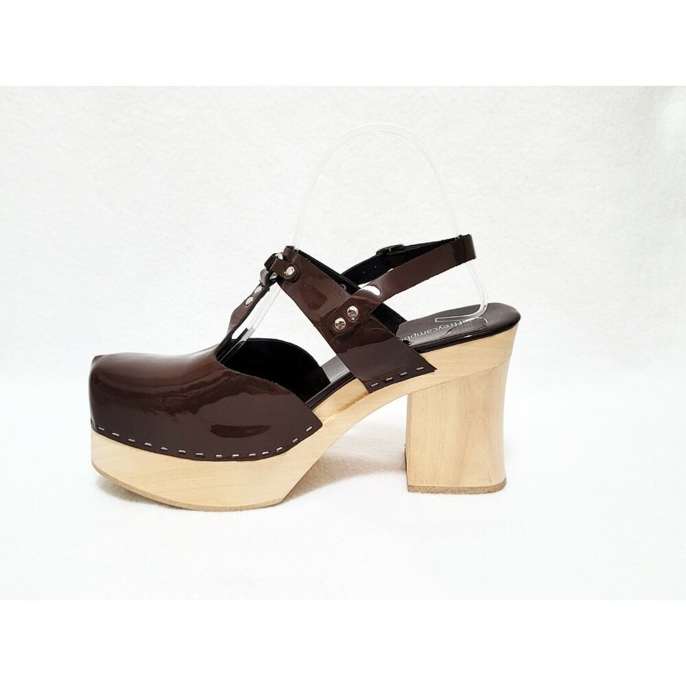 Jeffrey Campbell Nymph Heeled Platform  Wooden Clog Sandals US 9 - Picture 4 of 9